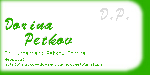 dorina petkov business card